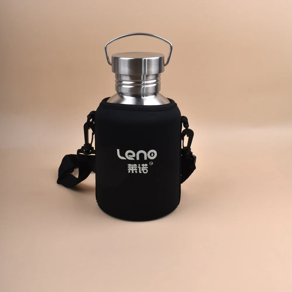 2L Stainless Steel Sports Water Bottle Large Capacity Flask