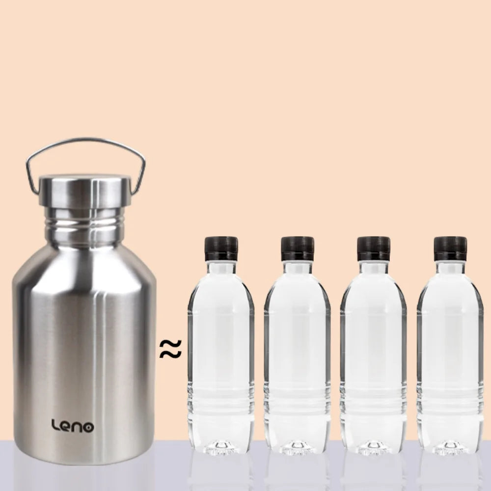 2L Stainless Steel Sports Water Bottle Large Capacity Flask