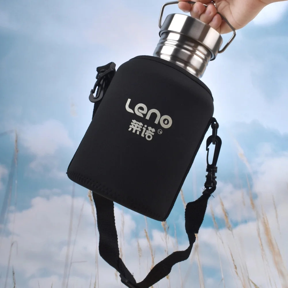 2L Stainless Steel Sports Water Bottle Large Capacity Flask