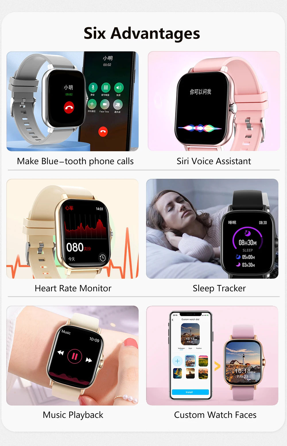 1.83" Sports Smartwatch with Wireless Call & Health Tracker