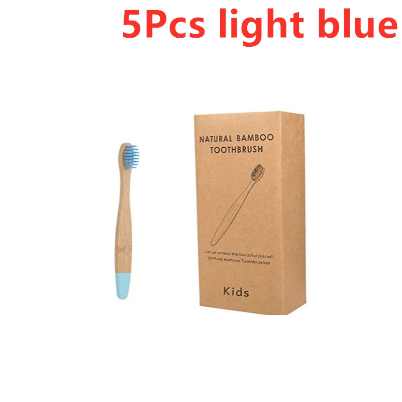 10pcs Organic Kids Bamboo Toothbrush Set