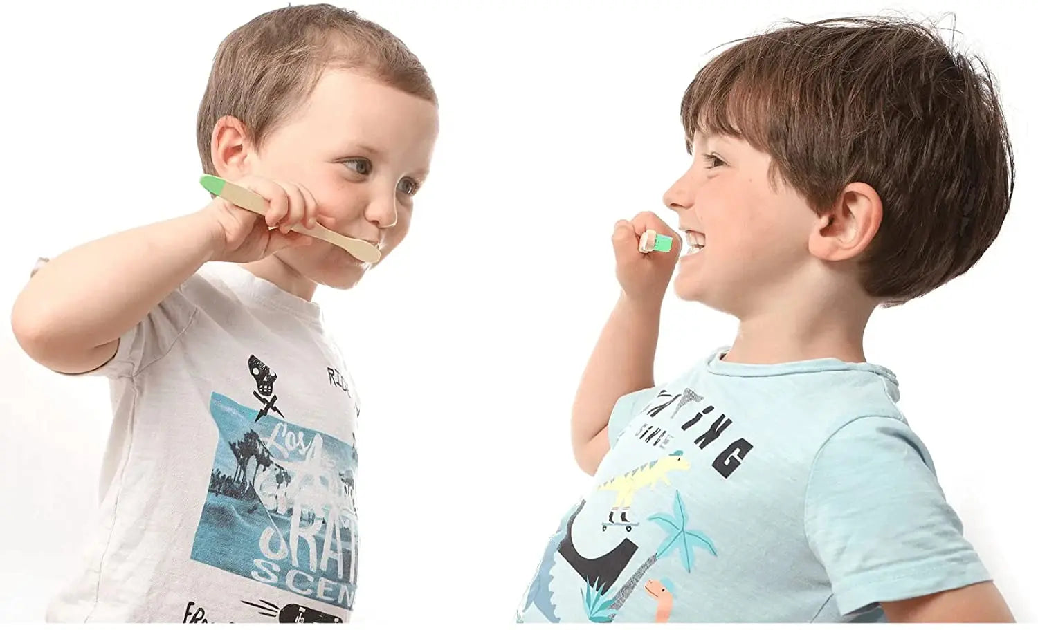 10pcs Organic Kids Bamboo Toothbrush Set