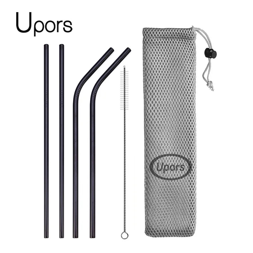 Reusable 304 Stainless Steel Straw Set