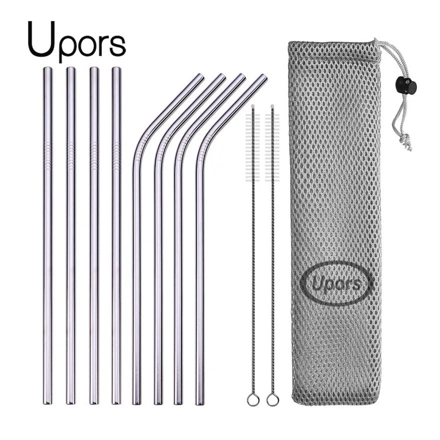 Reusable 304 Stainless Steel Straw Set