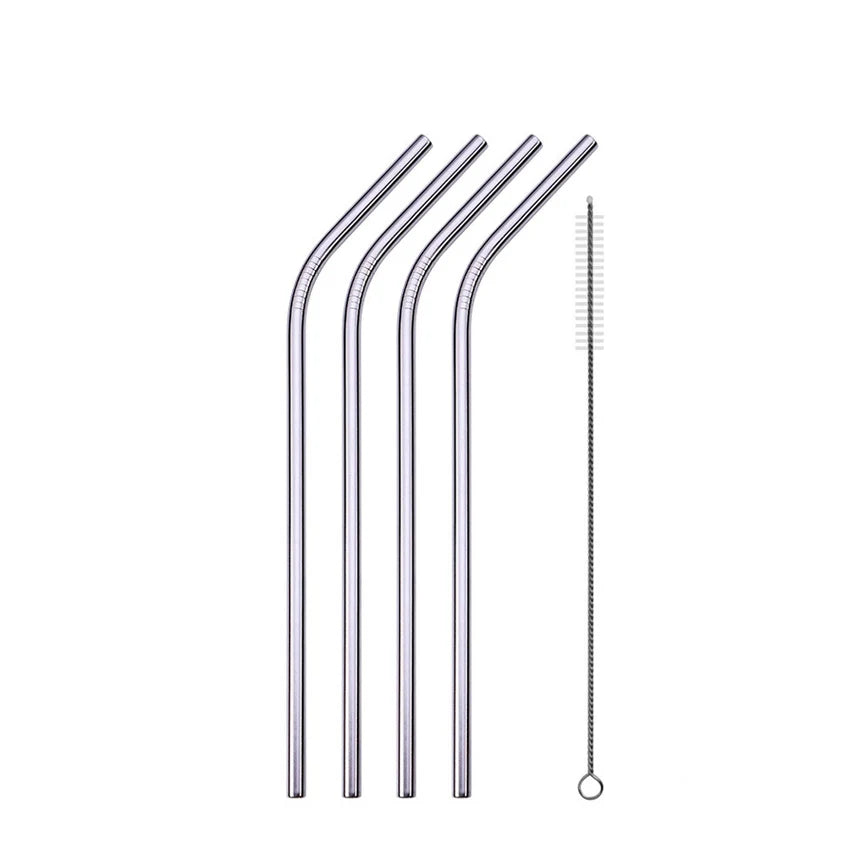 Reusable 304 Stainless Steel Straw Set