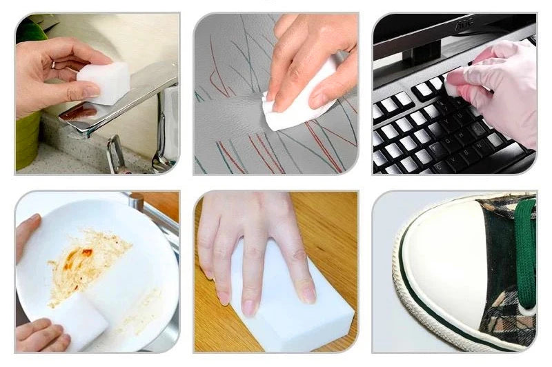 White Magic Melamine Sponge Eraser – 100×70×30mm