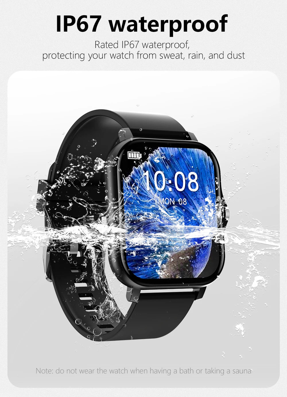 1.83" Sports Smartwatch with Wireless Call & Health Tracker