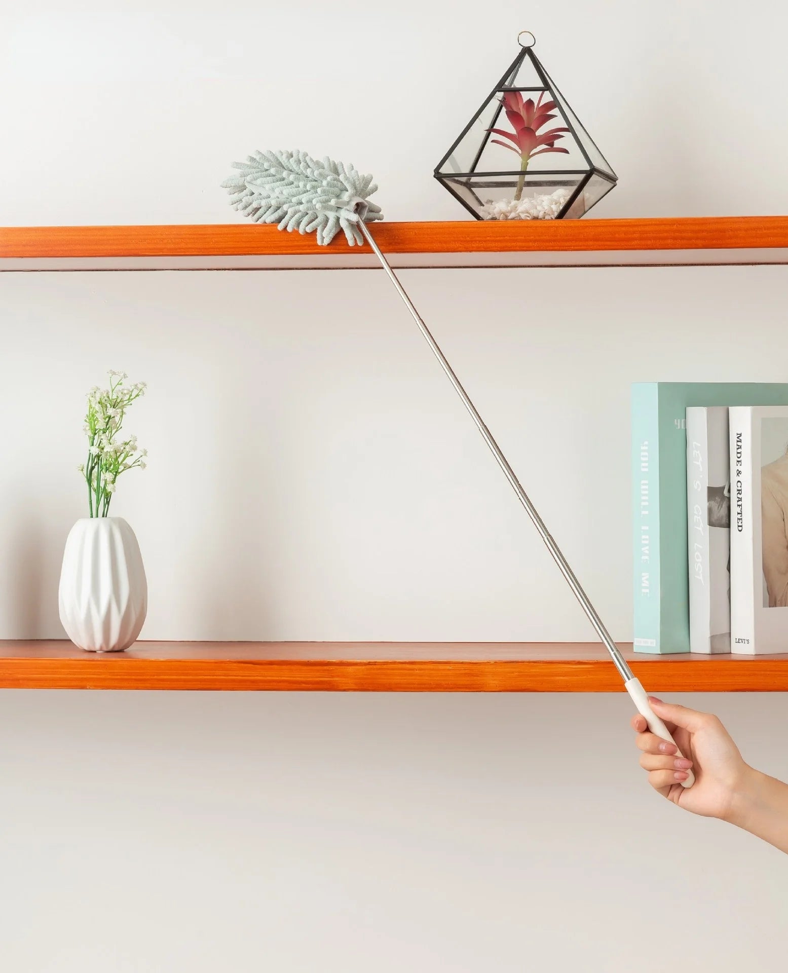 Telescopic Microfiber Chenille Duster – Stainless Steel Handle