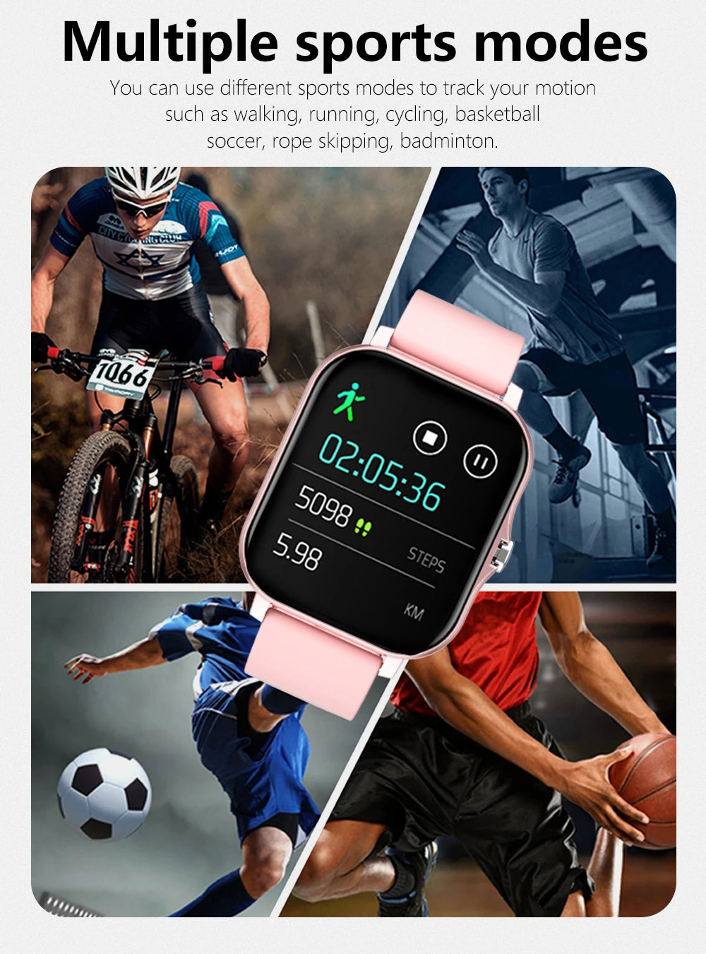 1.83" Sports Smartwatch with Wireless Call & Health Tracker