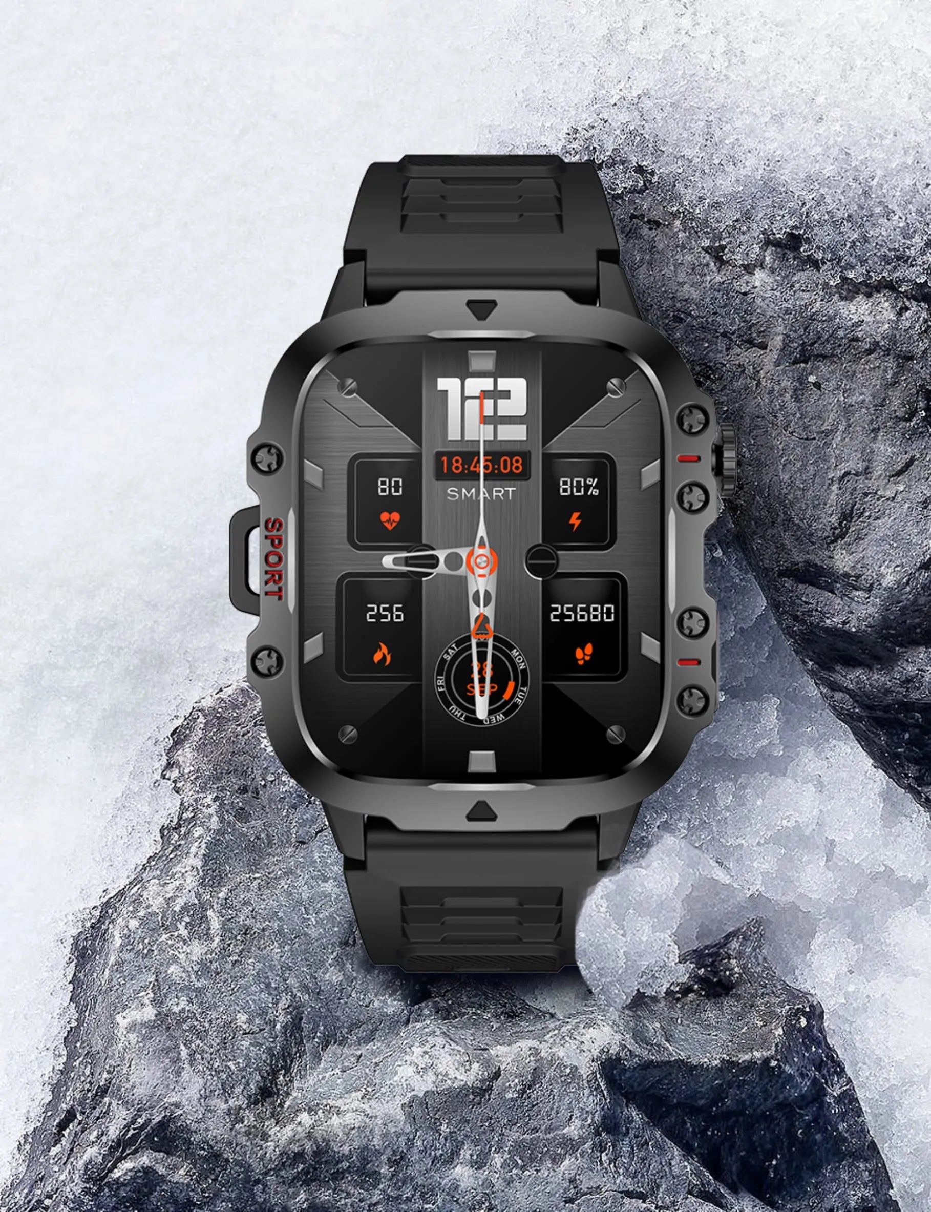 Original Men’s Smartwatch – Bluetooth Call, IP68 Waterproof, Fitness Tracker