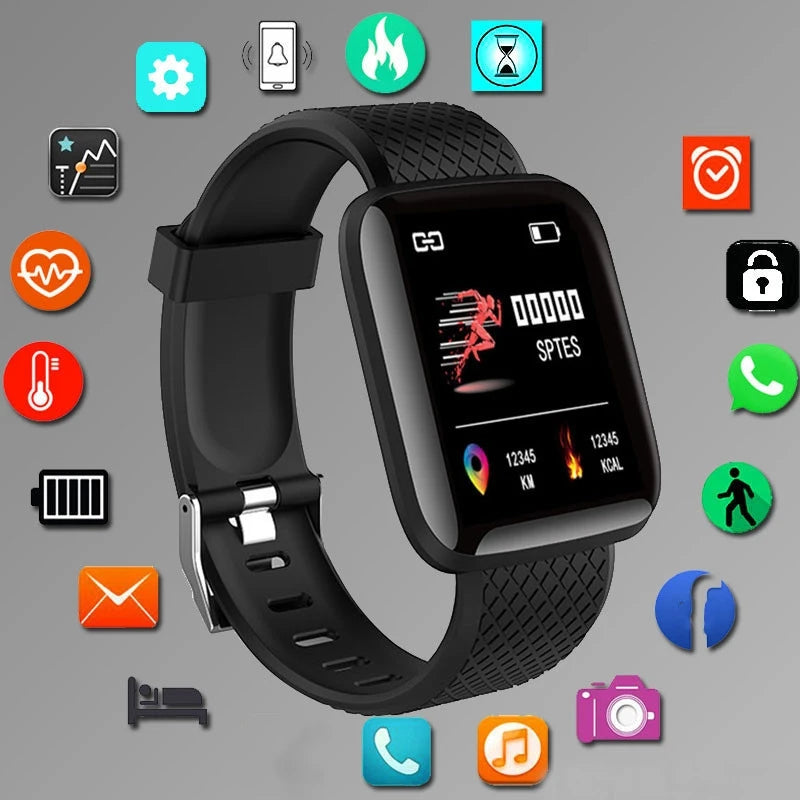 Smartwatch Men Women Fitness Tracker Message Call Compatible