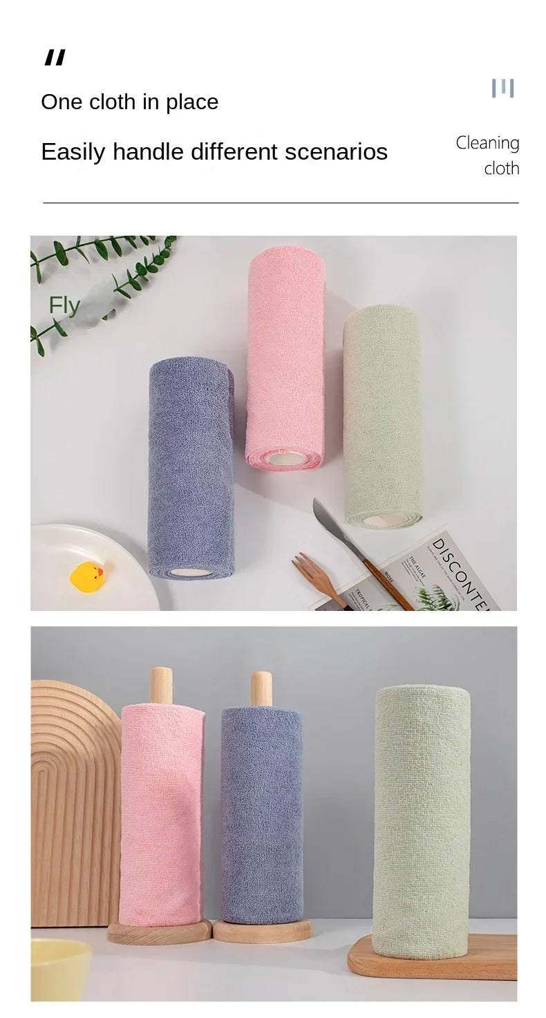 Reusable Microfiber Cleaning Towel Roll (20 Sheets)