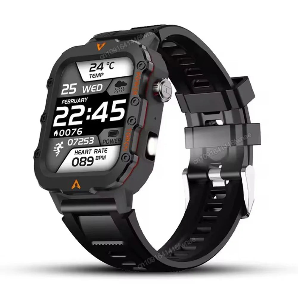 2025 Huawei/Xiaomi Military GPS Smartwatch – Waterproof with Flashlight