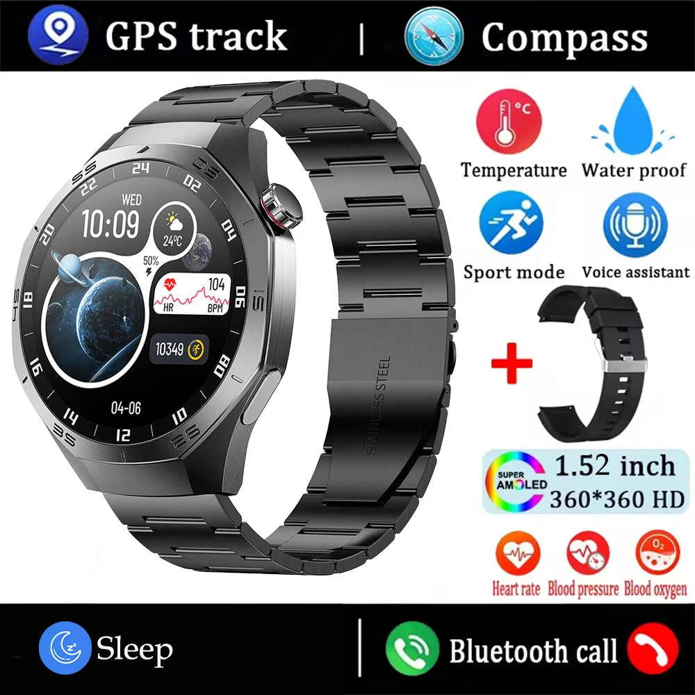 2025 Huawei GT5 Pro Smartwatch – HD AMOLED, GPS, Heart Rate