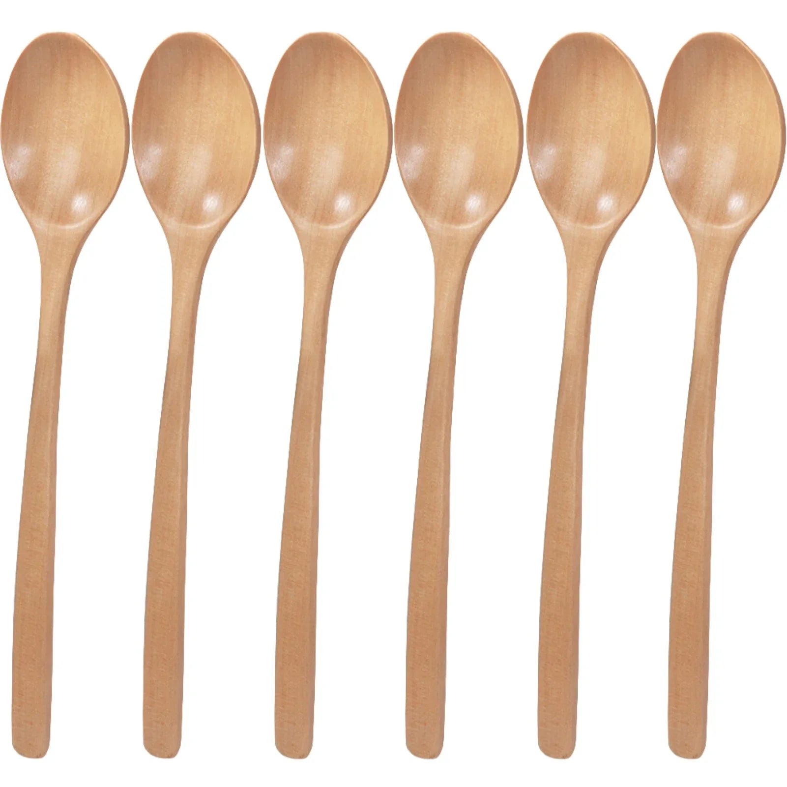 6 Piece Bamboo Wooden Spoons Korean Style Kitchen Tableware