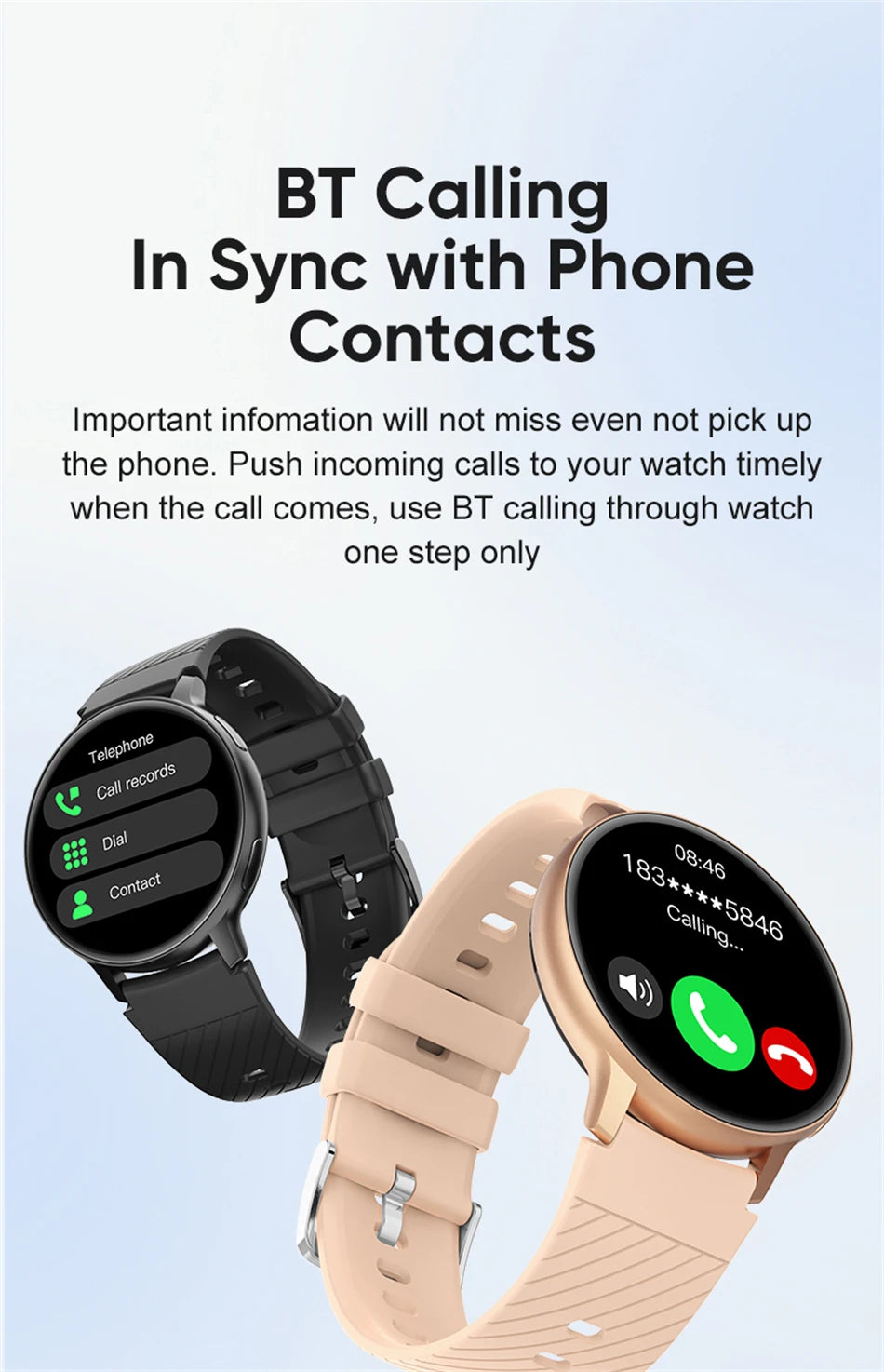LIGE Bluetooth Call Smartwatch – Custom Dial, Fitness Tracker