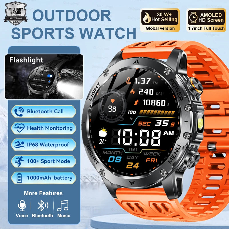T-REX3 Smartwatch GPS 10ATM Waterproof 1000mAh Battery Men