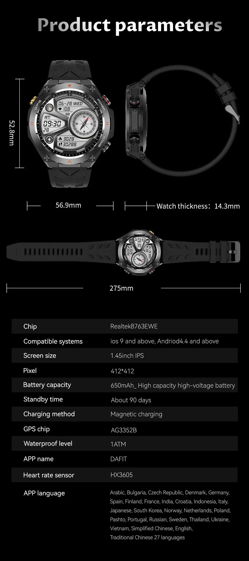 2025 Xiaomi GPS Sports Smartwatch – Waterproof with Bluetooth Call