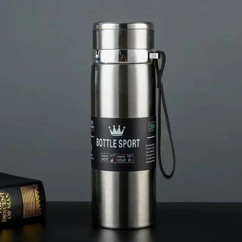 1L Stainless Steel Thermal Bottle – Hot & Cold Vacuum Flask