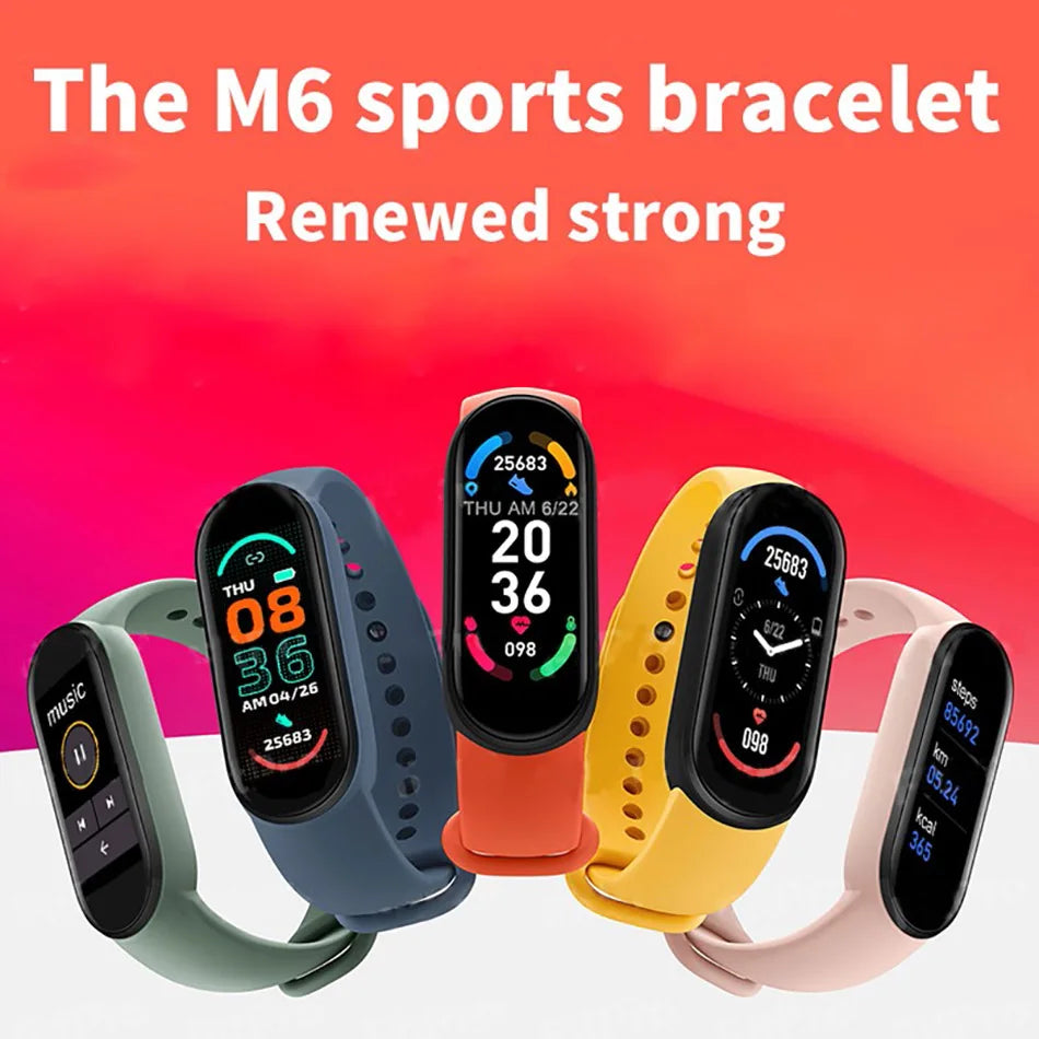 M6 Fitness Smartwatch with Heart & BP Monitor