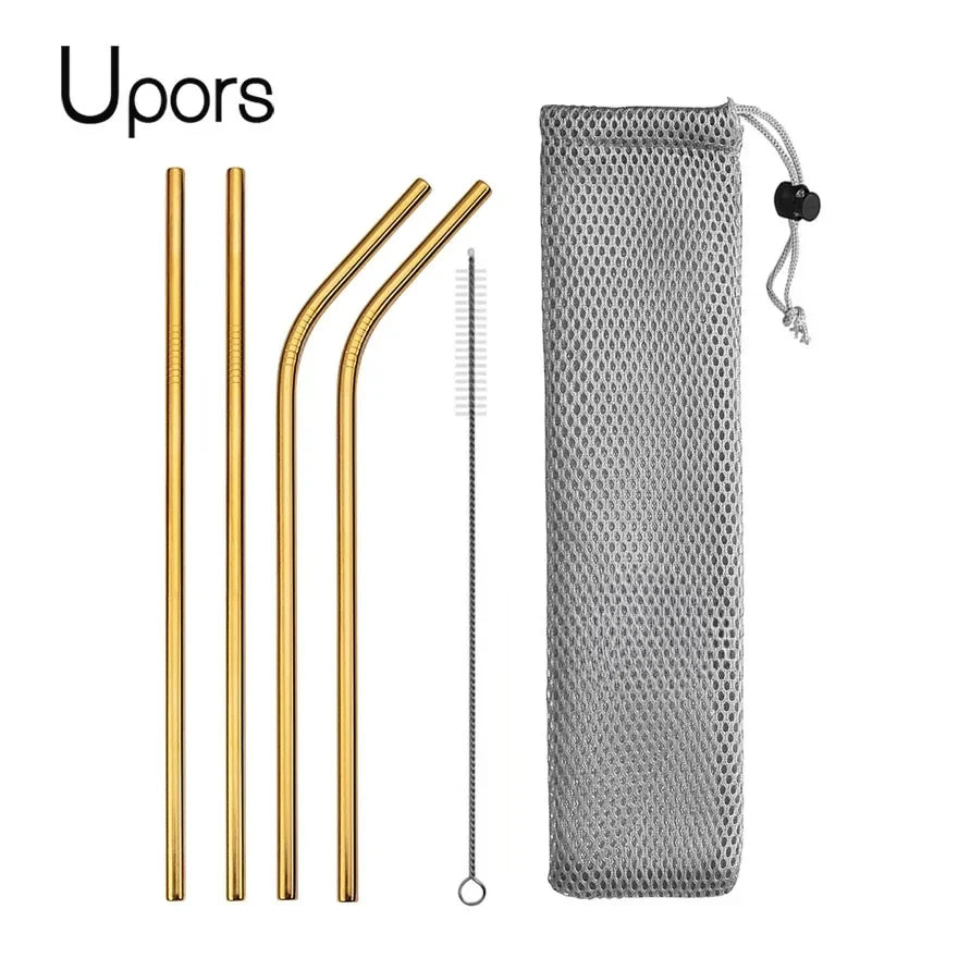 UPORS Reusable Stainless Steel Straws