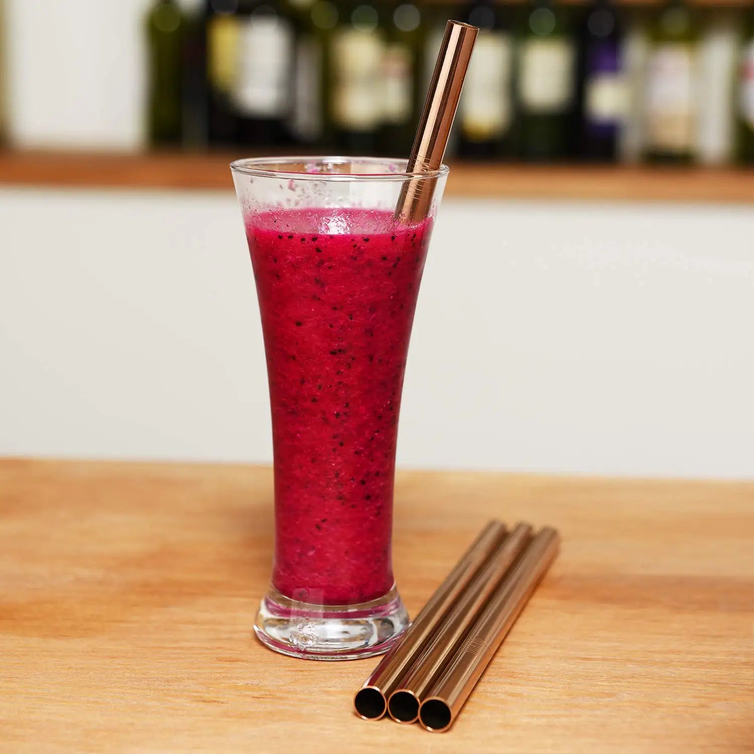 4Pcs Reusable Boba Straws – Stainless Steel with Cleaning Brush