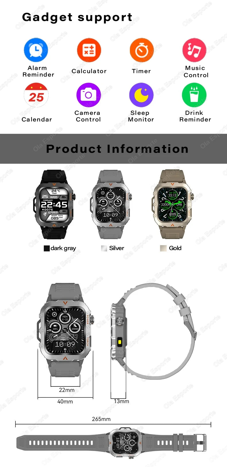 Original Men’s Smartwatch 3ATM/IP68