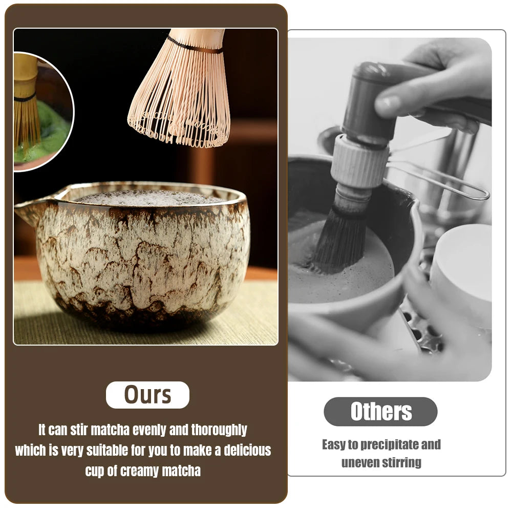6PCS Japanese Matcha Tea Set – Bamboo Whisk, Bowl & Tools