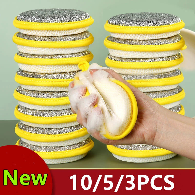 3/5/10PCS Double-Sided Dishwashing Sponges