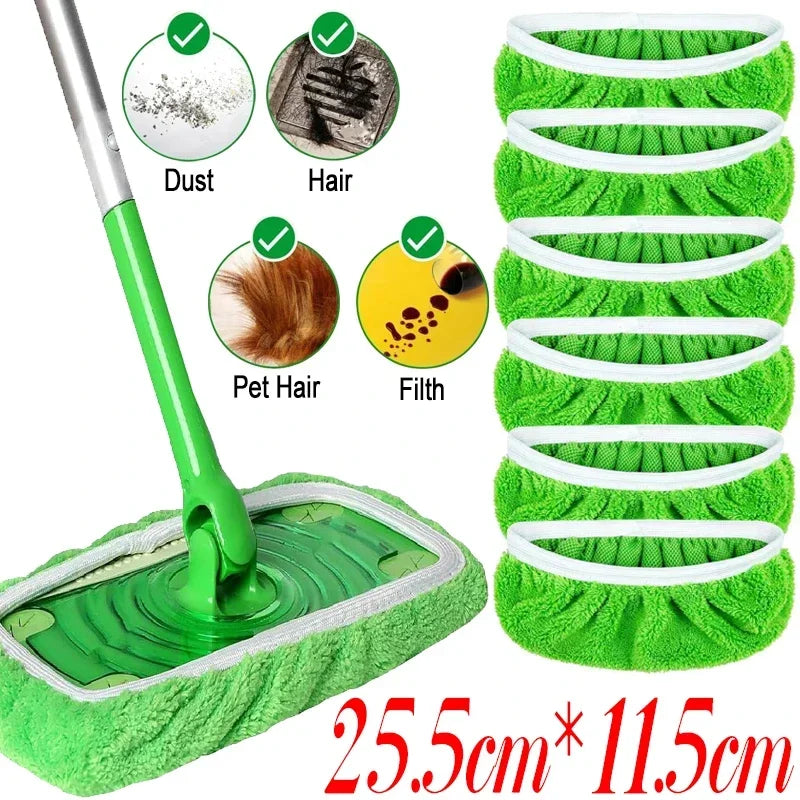 Reusable Microfiber Mop Pads – Wet & Dry Cleaning Cloths