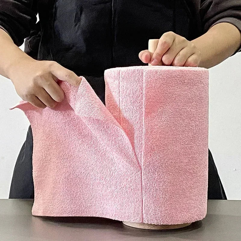 Reusable Microfiber Cleaning Towel Roll (20 Sheets)