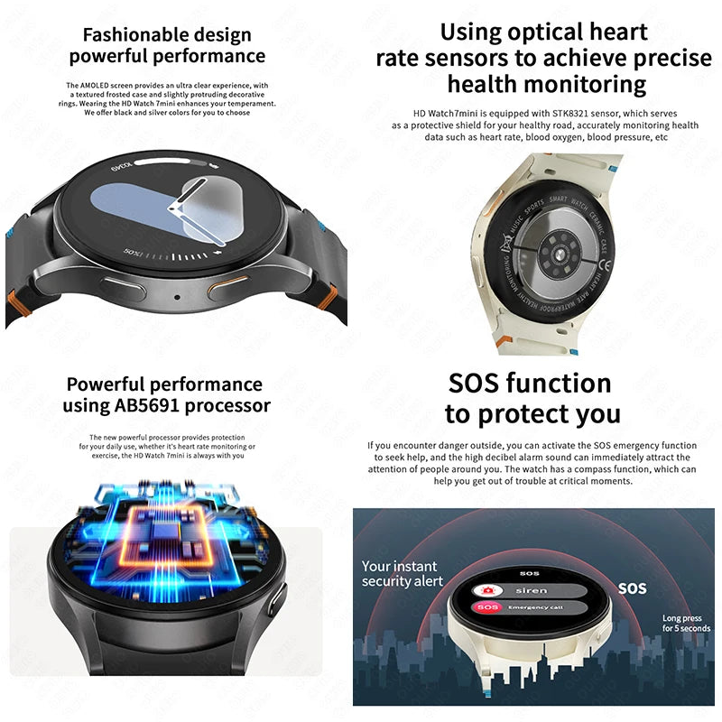 Samsung Galaxy Watch 7 Mini – AMOLED Smartwatch with GPS & NFC