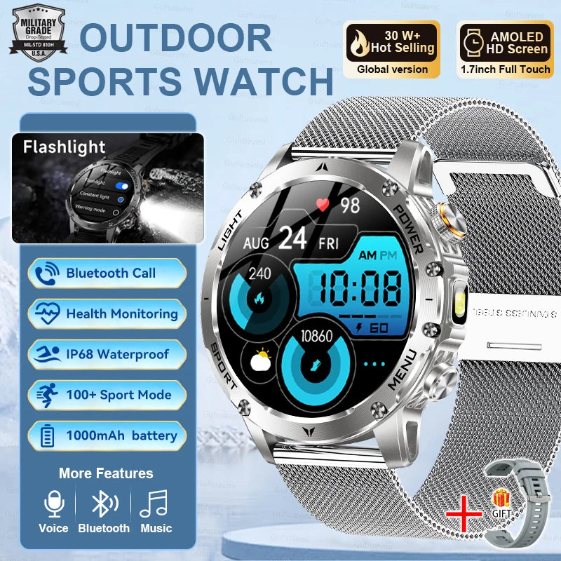 T-REX3 Smartwatch GPS 10ATM Waterproof 1000mAh Battery Men