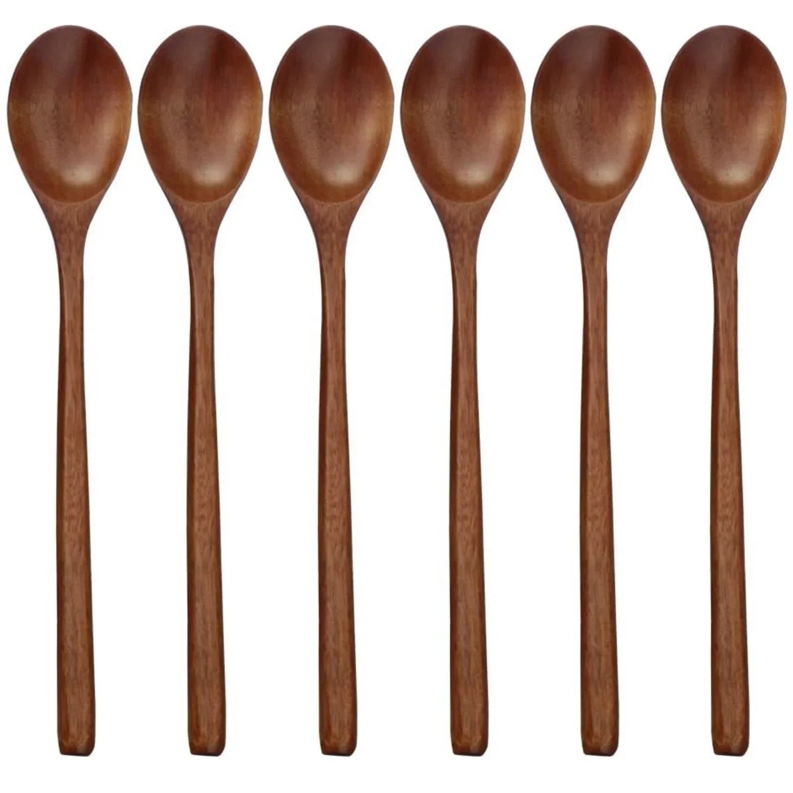 6 Piece Bamboo Wooden Spoons Korean Style Kitchen Tableware
