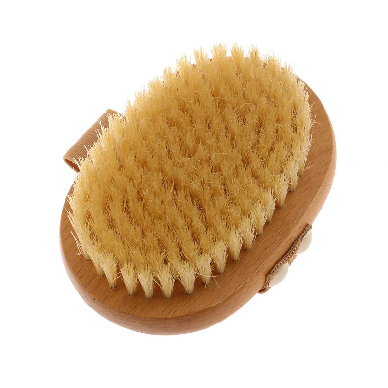 Natural Boar Bristle Bamboo Body Brush – Dry & Wet Exfoliating