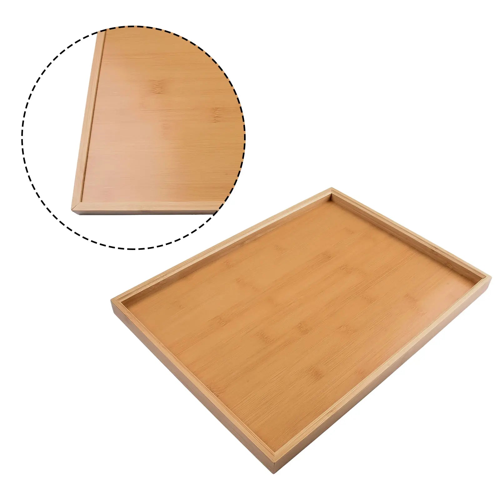 Bamboo Wooden Serving Tray – Rectangular Tea & Food Tray