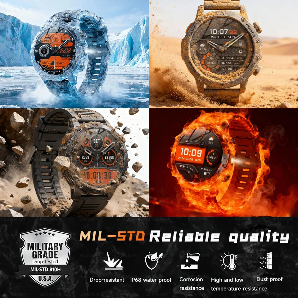 T-REX3 Smartwatch GPS 10ATM Waterproof 1000mAh Battery Men