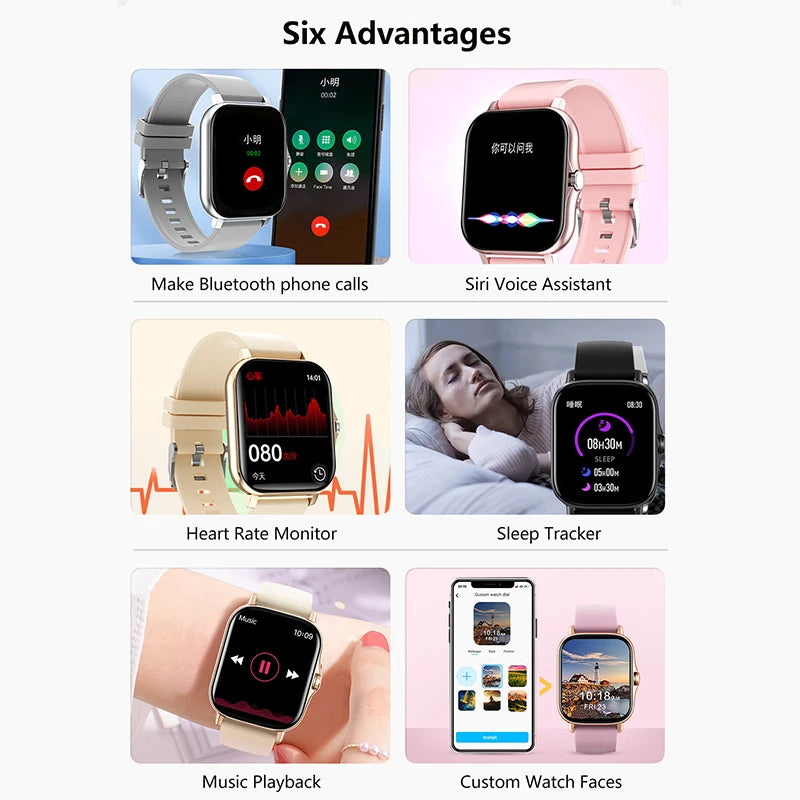 1.83" Sports Smartwatch with Wireless Call & Health Tracker
