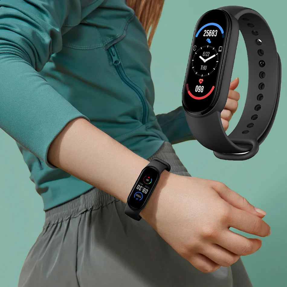 M6 Fitness Smartwatch with Heart & BP Monitor