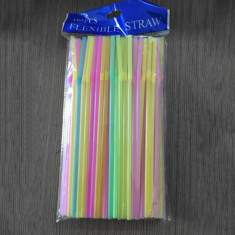 50–3000pcs Multicolor Drinking Straws – Party & Beverage Use