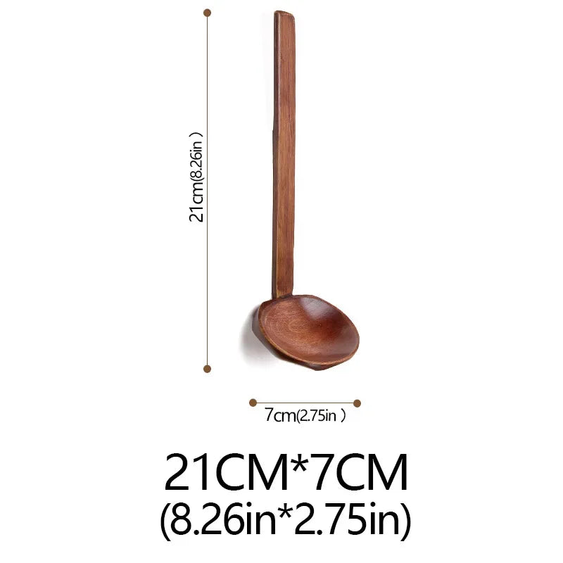 Japanese Long Handle Bamboo Soup Spoon Kitchen Cooking Tool