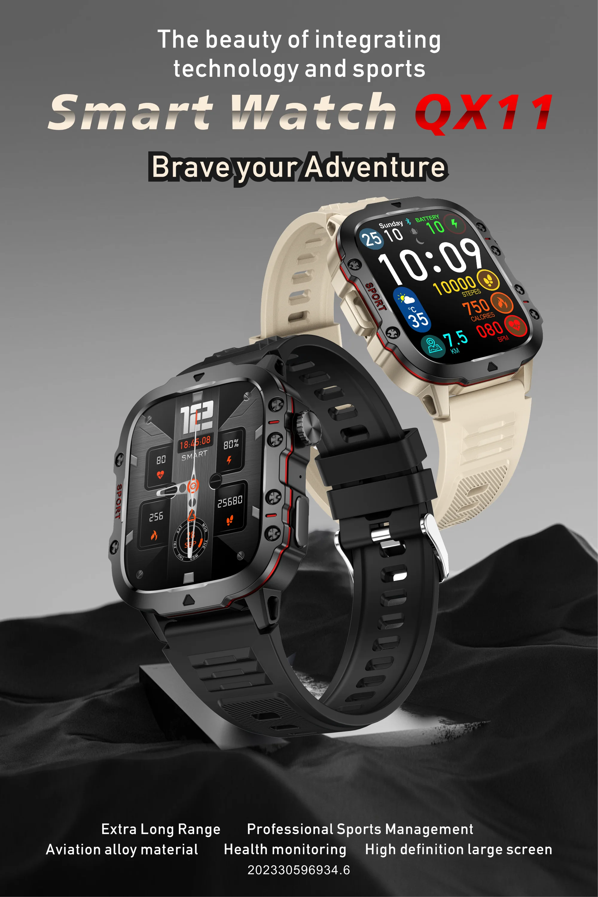 Original Men’s Smartwatch – Bluetooth Call, IP68 Waterproof, Fitness Tracker