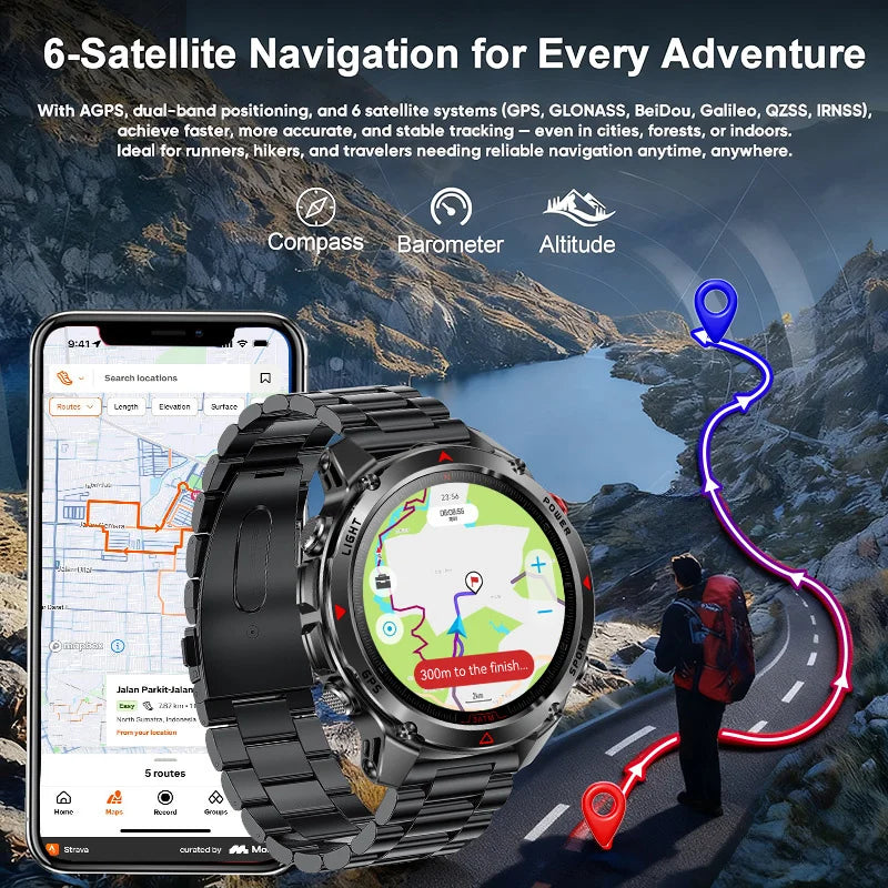 T-Rex 3 Pro Military GPS Smartwatch 10ATM AMOLED Men