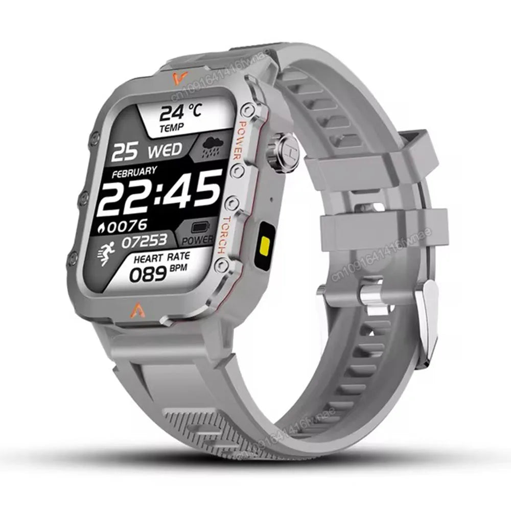 2025 Huawei/Xiaomi Military GPS Smartwatch – Waterproof with Flashlight