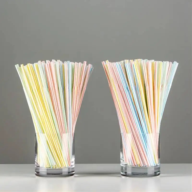 50–3000pcs Multicolor Drinking Straws – Party & Beverage Use