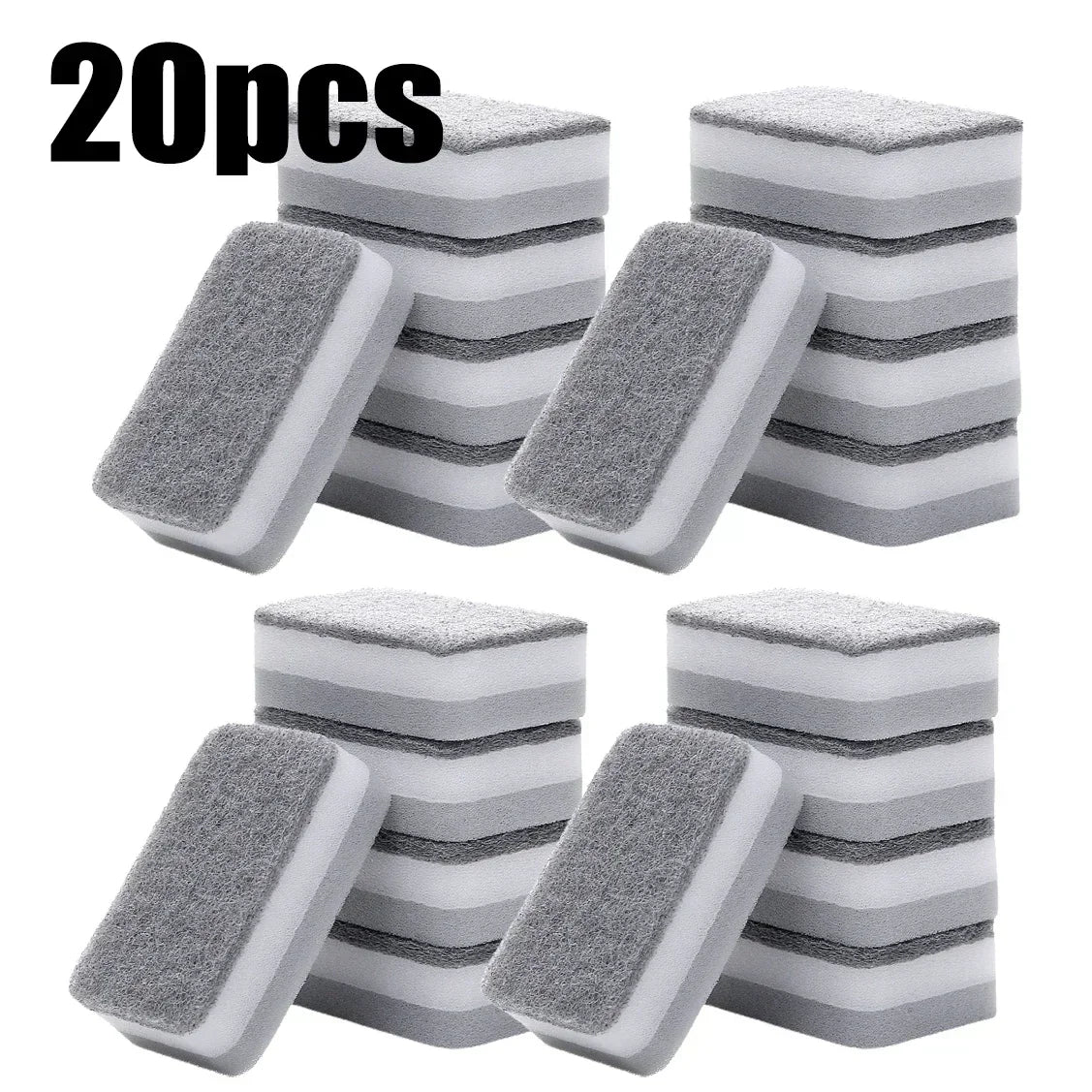 Magic 3-Layer Dishwashing Sponges – Reusable Kitchen Scrub Pads