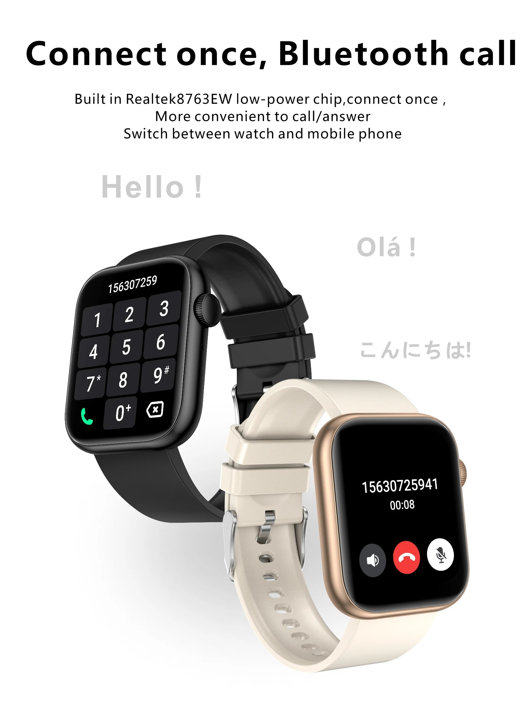 LIGE Bluetooth Call Smartwatch – Unisex Fitness & Health Tracker