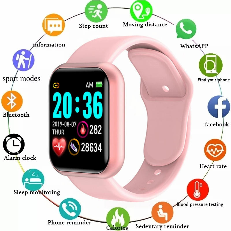Y68/D20 Bluetooth Smartwatch for Men & Women