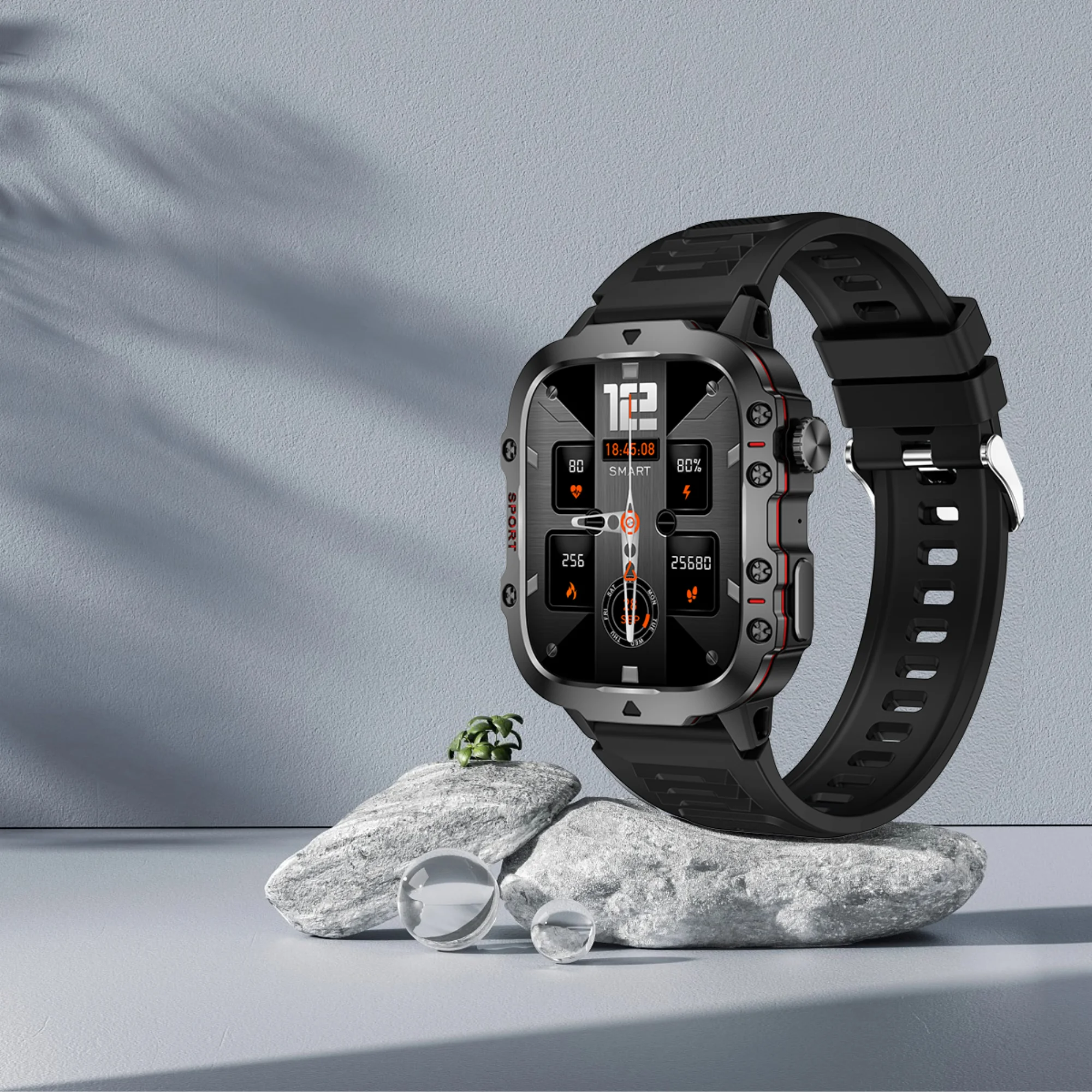 Original Men’s Smartwatch – Bluetooth Call, IP68 Waterproof, Fitness Tracker