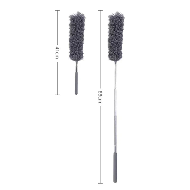 Telescopic Electrostatic Feather Duster – Microfiber Cleaning Tool